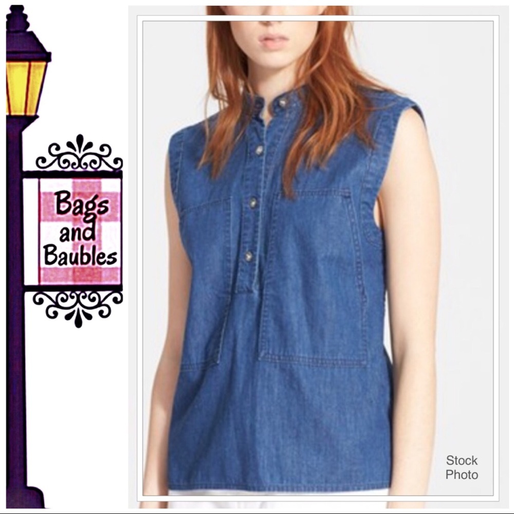 MARC BY MARC JACOBS Denim Top, Size 6 NWT